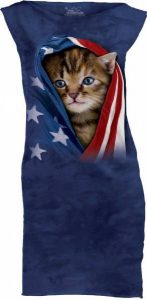 Patriotic Kitten Ladies Mini Dress