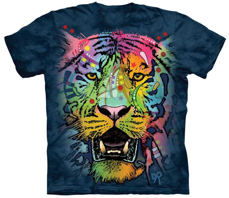 Russo Tiger Face Shirt Hand Dyed Environmentally Friendly T-Shirts