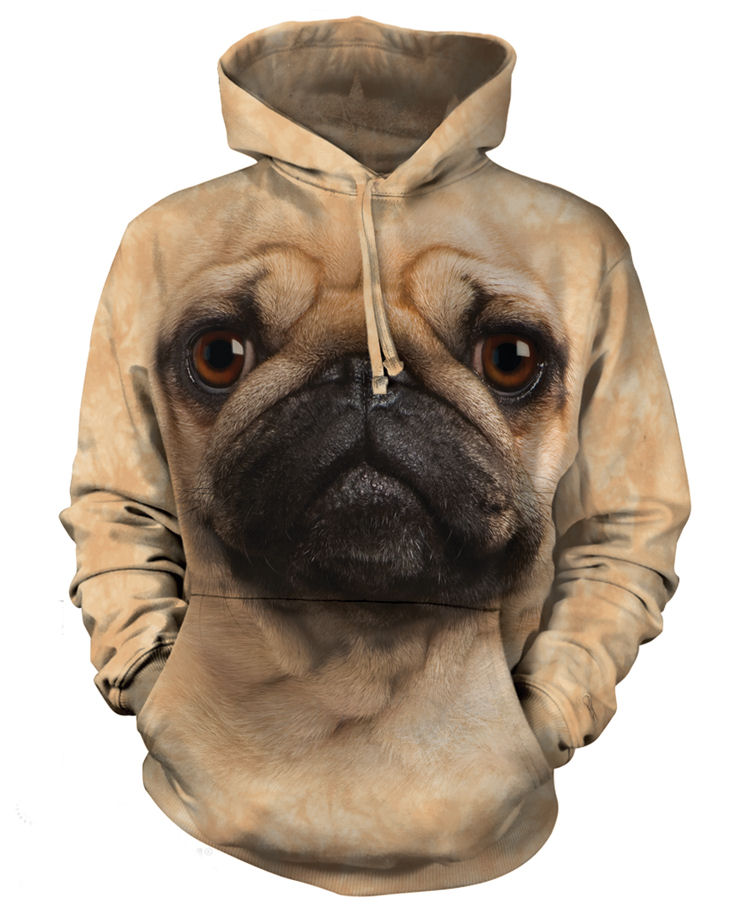 Pug Face Hoodie Hooded Sweatshirt Pug Face Hoodie Hooded Sweatshirt