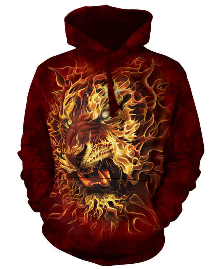 Fire Tiger Hoodie Hooded Sweatshirt Fire Tiger Hoodie Hooded Sweatshirt