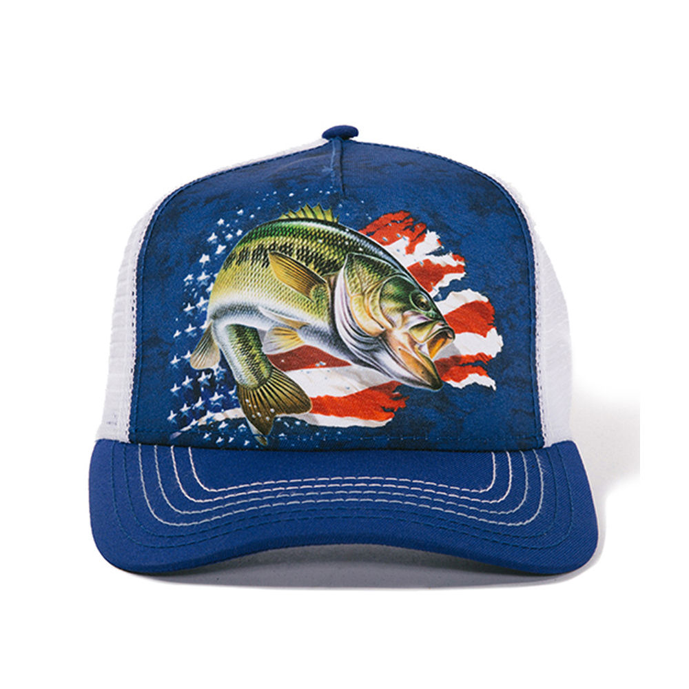 Patriotic Bass Trucker Hat