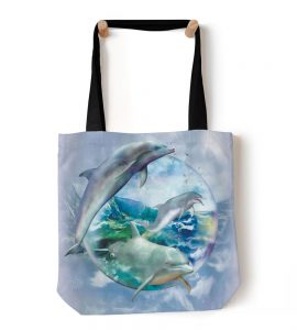 Dolphin Bubble Tote Bag