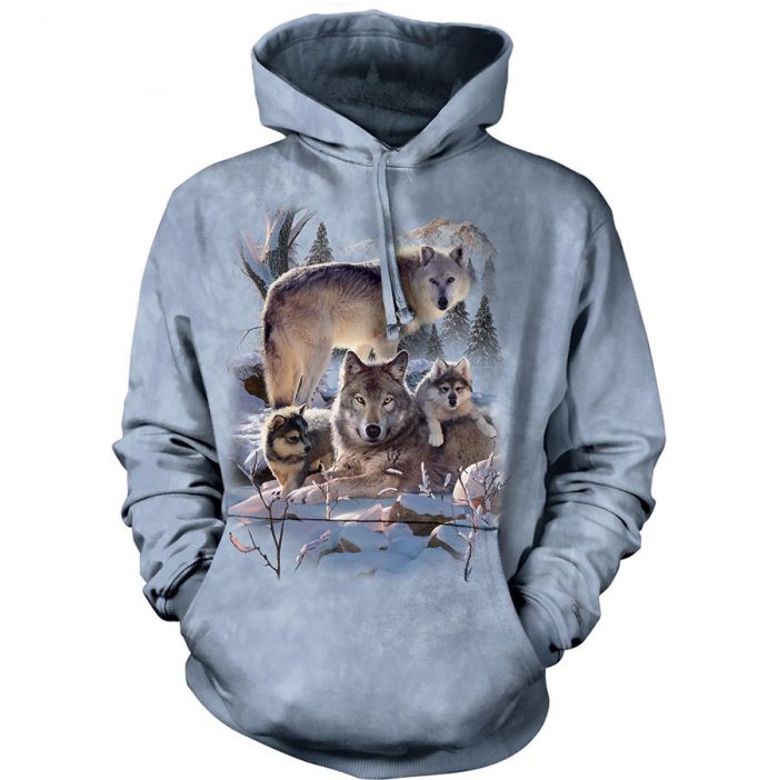 Wolf Family Mountain hoodie