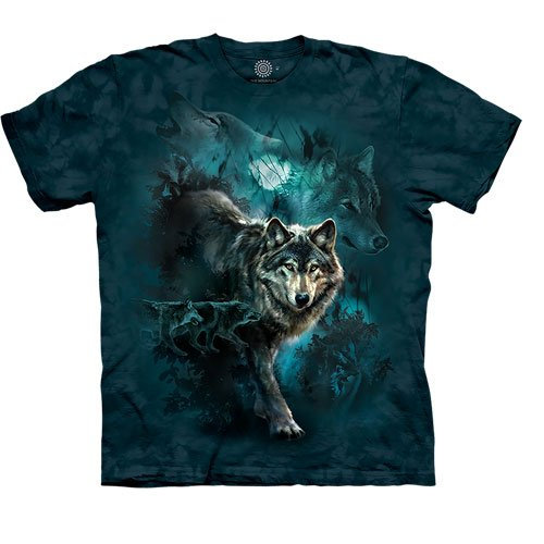 NIGHT WOLVES COLLAGE SHIRT