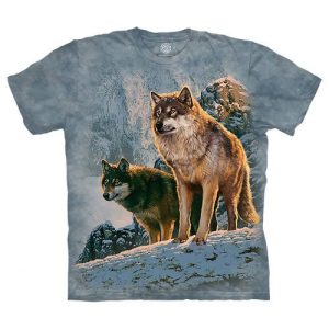 WOLF COUPLE SUNSET SHIRT
