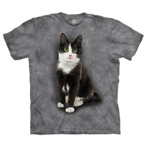 BLACK AND WHITE CAT SHIRT