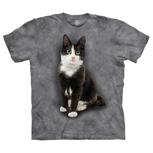 BLACK AND WHITE CAT SHIRT